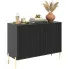 Nowoczesna czarna ryflowana komoda Murigio 4X