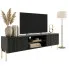Czarna nowoczesna szafka RTV do salonu Murigio 6X