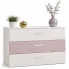 Dziecięca komoda z szufladami kaszmir + różowy - Zimi 4X