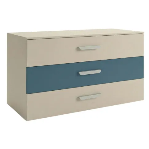 Komoda z szufladami na zabawki Zimi 4X kaszmir + niebieski