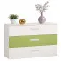 Komoda do pokoju nastolatka kaszmir + zielony - Zimi 4X