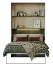 Półkotapczan pionowy z materacem 120x200 kaszmir + zielony - Zimi 5X w sklepie Edinos.pl