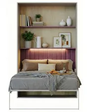 Łóżko młodzieżowe rozkładane 120x200 kaszmir + różowy - Zimi 5X w sklepie Edinos.pl