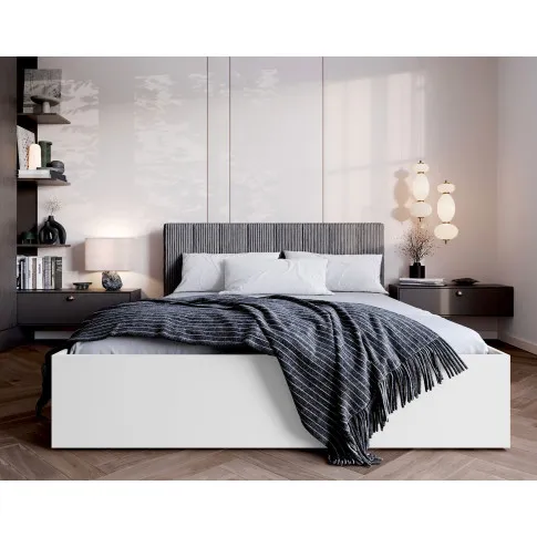 Sypialnia z wykorzystaniem białego łóżka Emini 4X