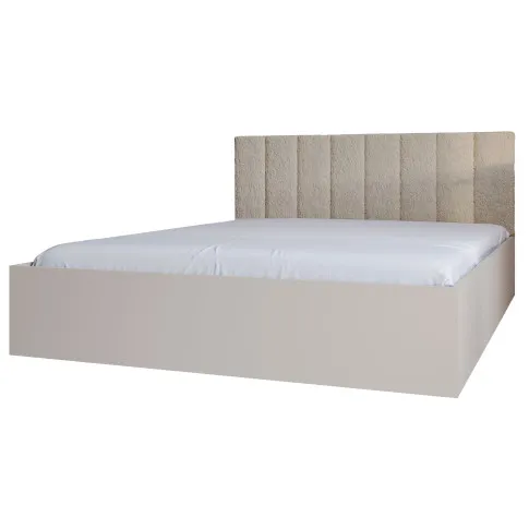 Kaszmirowe łóżko z włochatym zagłówkiem Berigi 3X