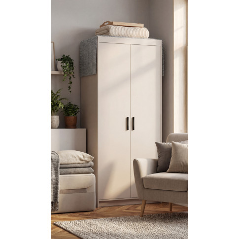 Wizualizacja kaszmirowej szafy w nowoczesnym wnętrzu Parioni 4X