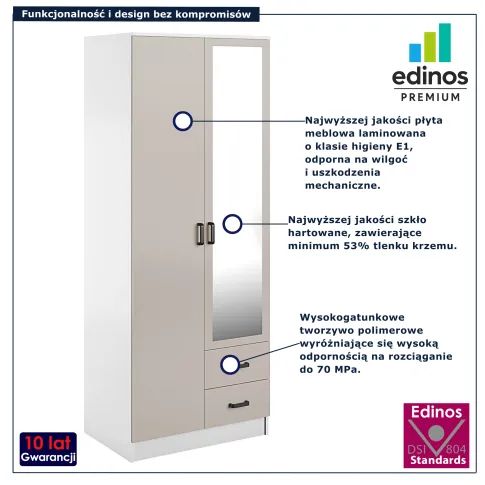 Szafa Larimox biały + kaszmir