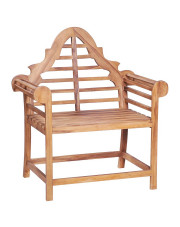 Drewniane krzesło ogrodowe Niclos - brązowe w sklepie Edinos.pl