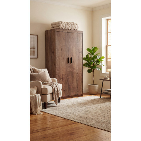 Aranżacja z szafą Parioni 4X dąb lefkas