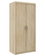 Klasyczna szafa dwudrzwiowa dąb sonoma - Parioni 4X w sklepie Edinos.pl
