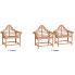 Szczegółowe zdjęcie nr 9 produktu Zestaw drewnianych krzeseł ogrodowych Niclos - brązowy