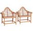 Zestaw drewnianych krzeseł ogrodowych Niclos - brązowy