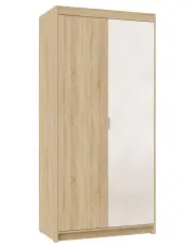 Szafa z lustrem i półkami do przechowywania dąb sonoma - Parioni 5X w sklepie Edinos.pl