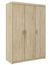 Trzydrzwiowa szafa z półkami dąb sonoma - Parioni 8X w sklepie Edinos.pl