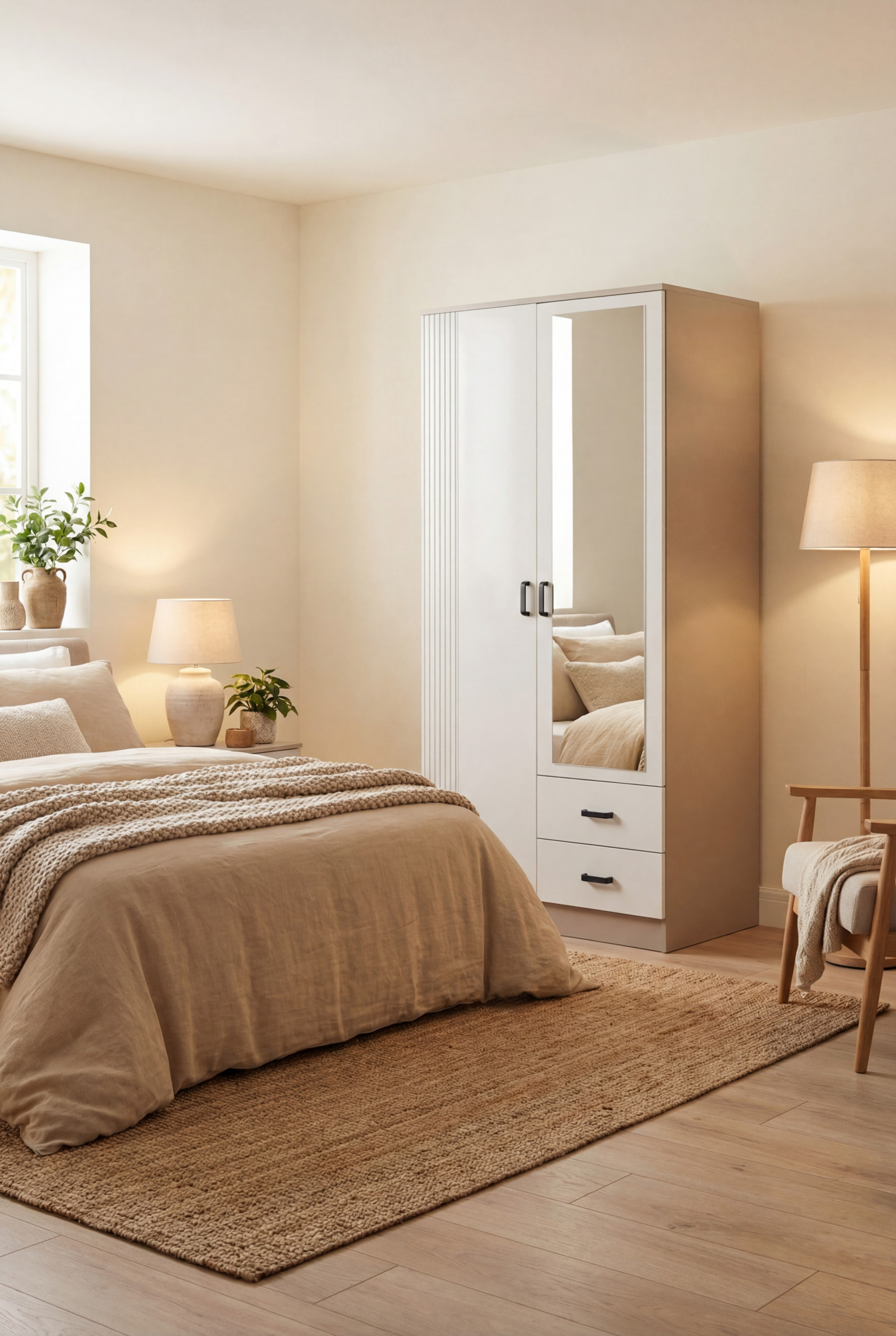 Aranżacja sypialni z wykorzystaniem szafy Rivanox