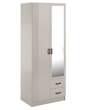 Kaszmirowa szafa z lustrem i ryflowaniem - Rivanox w sklepie Edinos.pl