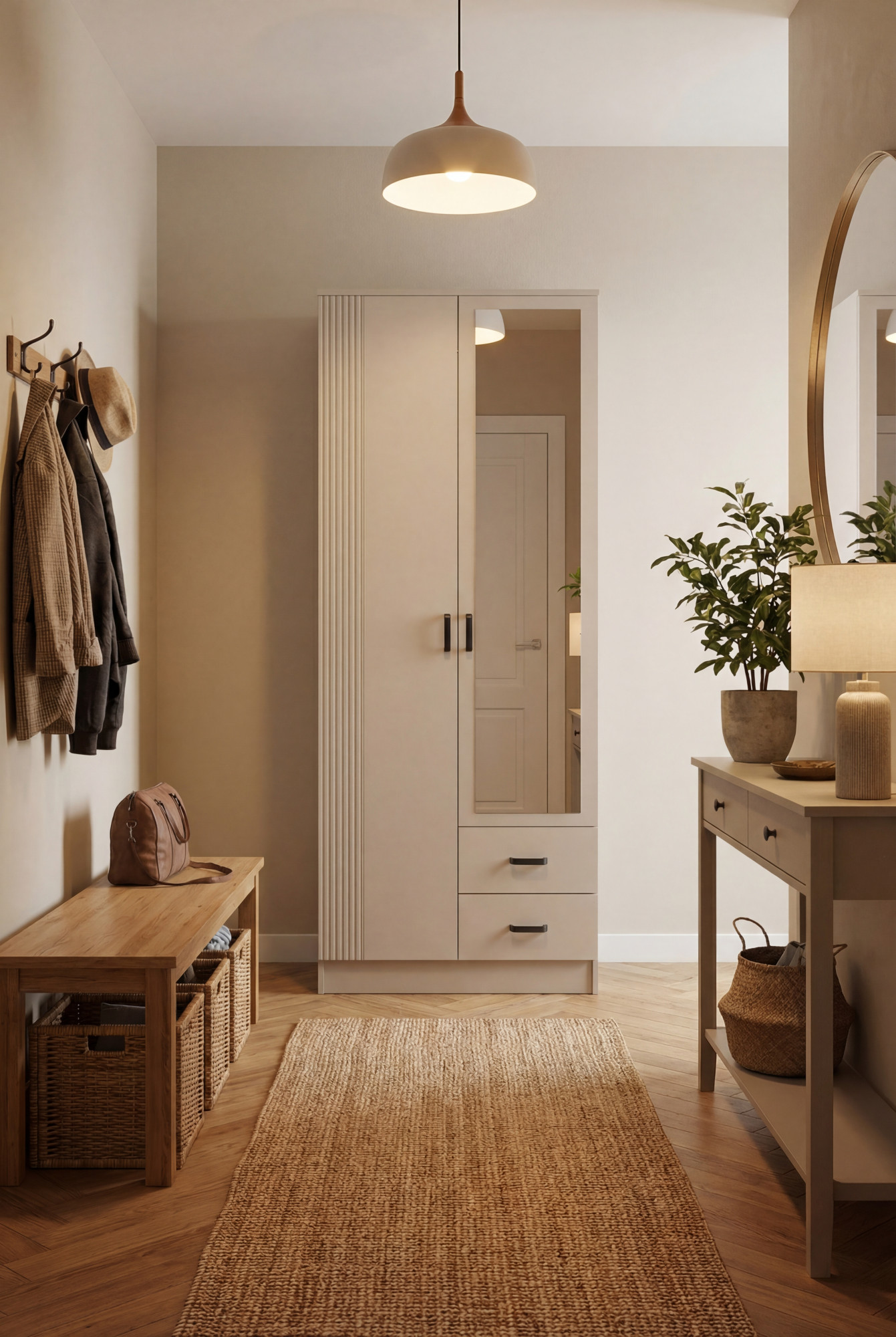 Aranżacja sypialni z wykorzystaniem kaszmirowej szafy Rivanox