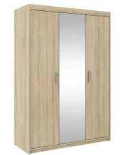 Szafa trzydrzwiowa z lustrem dąb sonoma - Parioni 9X w sklepie Edinos.pl