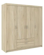 Czterodrzwiowa garderoba do przedpokoju dąb sonoma - Parioni 10X w sklepie Edinos.pl