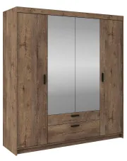 Duża szafa z szufladami i lustrem dąb lefkas - Parioni 11X w sklepie Edinos.pl