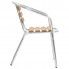 Szczegółowe zdjęcie nr 5 produktu Zestaw metalowych krzeseł ogrodowych Folind 3X - srebrny