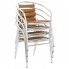 Szczegółowe zdjęcie nr 7 produktu Zestaw metalowych krzeseł ogrodowych Folind 3X - srebrny