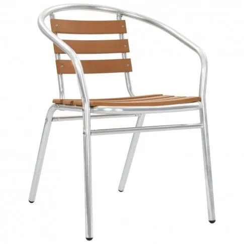 Zdjęcie metalowe krzesła ogrodowe Folind 3X srebrne - sklep Edinos.pl