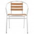 Szczegółowe zdjęcie nr 4 produktu Zestaw metalowych krzeseł ogrodowych Folind 3X - srebrny
