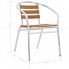 Szczegółowe zdjęcie nr 10 produktu Zestaw metalowych krzeseł ogrodowych Folind 3X - srebrny