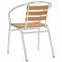 Szczegółowe zdjęcie nr 6 produktu Zestaw metalowych krzeseł ogrodowych Folind 3X - srebrny