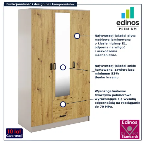 Szafa uchylna Montixa kaszmir dąb artisan