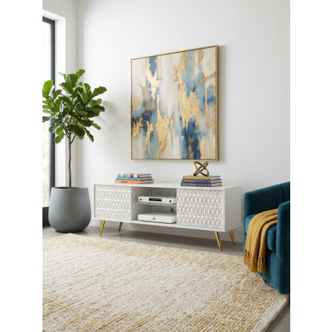 Aranżacja z białą szafką Riwiso 3X