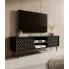 wizualizacja salonu z czarna szafka rtv riviso 3x