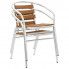 Szczegółowe zdjęcie nr 7 produktu Zestaw metalowych krzeseł ogrodowych Folind 2X - srebrny