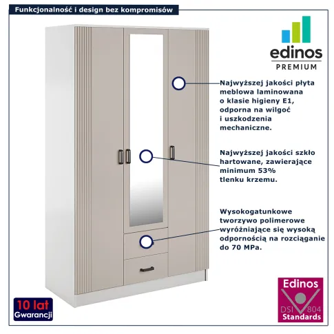 Szafa uchylna biały kaszmir Elviona