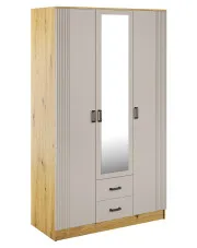 Szafa skandynawska z lustrem dąb artisan + kaszmir - Elviona w sklepie Edinos.pl