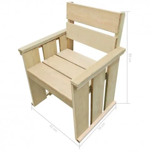 Wymiary drewnianego krzesła ogrodowego Maggie