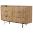 Komoda 6 szuflad na nóżkach Herioz 6X hikora naturalna