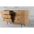 Wymiary komody Herioz 6X hikora naturalna