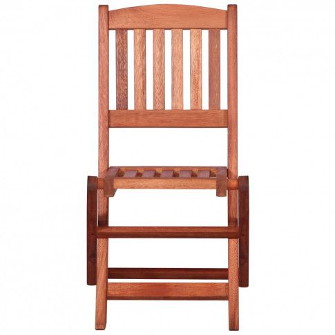 Przód drewnianego krzesła ogrodowego dla dzieci Pecco