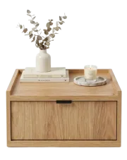 Szafka nocna wisząca z szufladą hikora naturalna - Herioz 8X w sklepie Edinos.pl