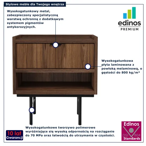 szafka nocna orzech warmia herioz 9x