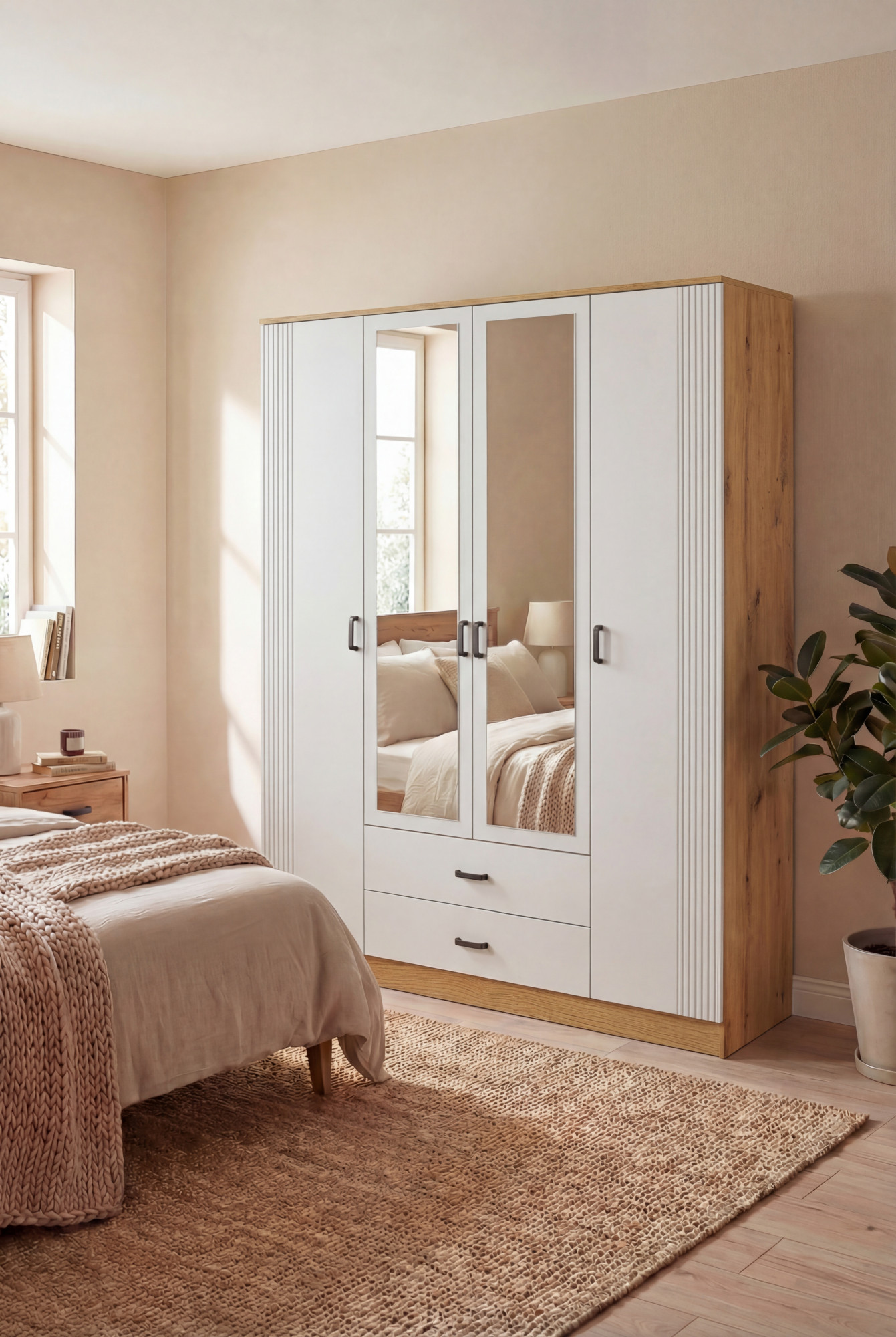 Aranżacja sypialni z wykorzystaniem szafy Novera