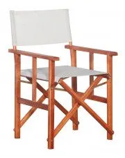 Krzesło reżyserskie tarasowe Martin - białe w sklepie Edinos.pl