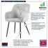 Jasnoszare krzesło welurowe z pikowaniem  Lorviano 