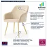 Bezowe krzesło tapicerowane  Terviso 3X