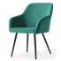 Krzeslo welurowe zielone Terviso 2X