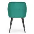 Zielone krzesło welurowe na czarnej podstawie  Terviso 2X
