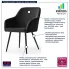 Czarne krzesło kubełkowe Terviso 2X