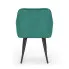 Szczegółowe zdjęcie nr 5 produktu 2x Welurowe krzesło tapicerowane z przeszyciami Butelkowa Zieleń FLORENCE Czarne nogi